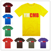 Free shipping hot sale new summer 2015 YMCMB t shirt men brand famous cotton top quality slim fitted short sleeve mens clothing