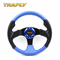 TRAPLY Customiz Blue PVC Steering Wheel MOMO or OMP For Universal Racing cars Automobiles Vertex Steering