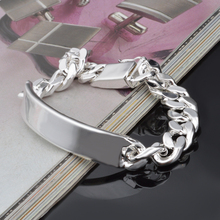 10MM Chain Bracelets for males wholesale 925 sterling silver bracelets bangle trend silver jewellery silver 925 bracelets