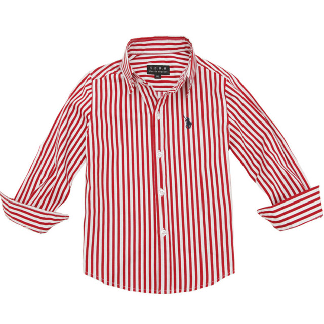 3-14 Лет весна осень марка дизайн мальчиков рубашка 100% хлопок дети Полосатый блузка рубашки детская Мода Европейский Американский стиль