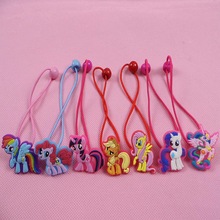 2 PCS 2016 New Cartoon My Little Poni Hair Bands Hair Ring For Girl Trendy Hair Ring For Kids Children Hair Ornaments Headwear