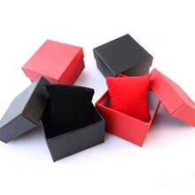 Different Price Present Gift Red Blue Black Square Cardboard Paper Jewelry Wrist Watch Box Ornament Display