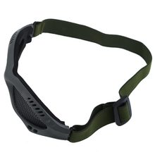 Brand new Army Green Tactical Airsoft Steel Mesh Eyes Protective Goggles Glasses 3G 