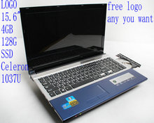 LOGO 15 6 4GB 128G SSD Celeron 1037U Ultrabook pc Gaming Notebook laptop Computer Desktop Notbook