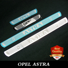 Free shipping High Quality Stainless Stee Door Sill Scuff Plate fit for aoel astra 2010-2015 ASTRA dual tone door sills