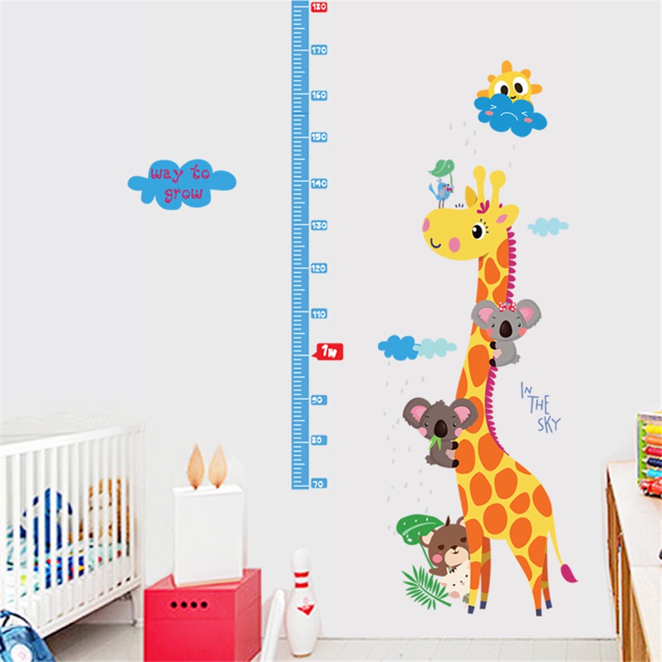 Eco Removable Giraffe Height Measure Ruler Wall Sticker Removable Eco Removable Giraffe Height Measure Ruler Wall Sticker Removable