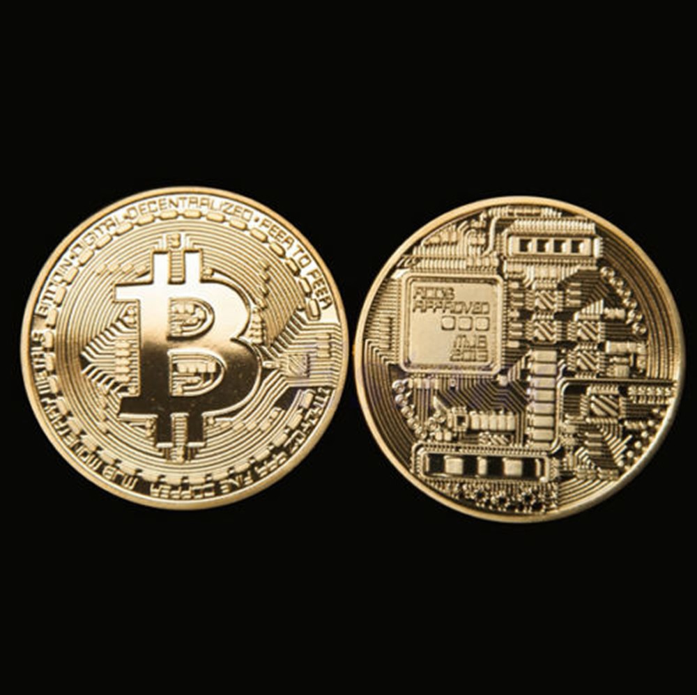 Bitcoin 4 Pcs// set Coins Collectible Gold-Silver-Copper-Bronze  Fast Shipping