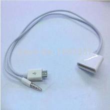 Micro usb to 30 pin dock Charger adapter Audio Output Cable for Samsung Galaxy S4 S3 Note 2 N7100 HTC LG Xiaomi to iphone 4 dock