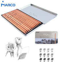 Marco 12Pcs/Box 3H-9B Soft Safe non-toxic Sketching pencils Professionals Drawing Office School Pencil for Kid Gift