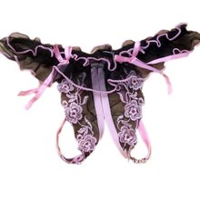 HOT SALE!Women Lace Underpants T-Back G String Panties Thongs Knickers Bowknot
