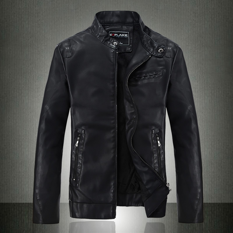 2015 New Arrivals Autumn Brand Leather Jacket Men Jaqueta Couro Masculino Bomber Leather Jacket Sheepskin Coat Motorcycle Jacket