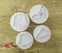 Homey Clothes skirt suit Fondant Biscuits Cutter Decorating Sugarcraft Gum Paste Tools Cupcake font b Kitchen