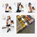 Brand Blanket Scarf Winter Girls Plaid Cashmere Kids Shawl Scarves Ponchos and Capes Wool Boys Children