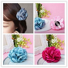 2pcs New Fashion Lady Rose Flower Hair Clip Floral Kids Hairpin Woman Barrette Girls Accessories