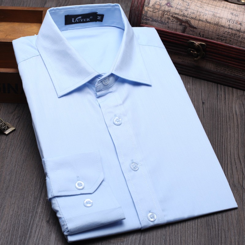 UUYUK Men Lapel Casual Printed Long Sleeve Regular Fit Button Down Dress Shirt