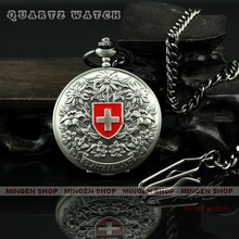 MINGEN SHOP – Antique necklace Pocket watch Round Flower embossed quartz watch wholesale