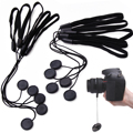 10 pcs Lens Cap Keeper Holder String Rope Cleaning Cloth for DSLR Camera DC534