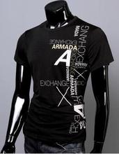 2015 mens fashion brand short sleeve t shirts for men casual clothes Staggered grid collar sports