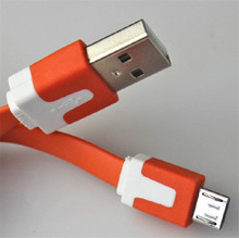1m 2m 3m colorful flat Micro USB Cable 2 0 Data sync Charger cable for Samsung