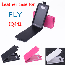 Natural high quality leather case for Fly IQ441 mobile phone holster For Fly 441 Flip up