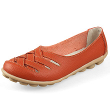 Spring Summer Loafers Women Slip On Flats Shoes Genuine Leather Moccasins Zapatos Mujer Women Flat Shoes Woman Nurse Shoes