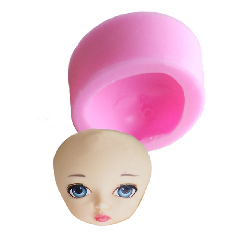 Fondant DIY Silicone Mold Barbie Doll Face Mold 1 Chocolate Fondant Cake Mold Silicone Mold A786