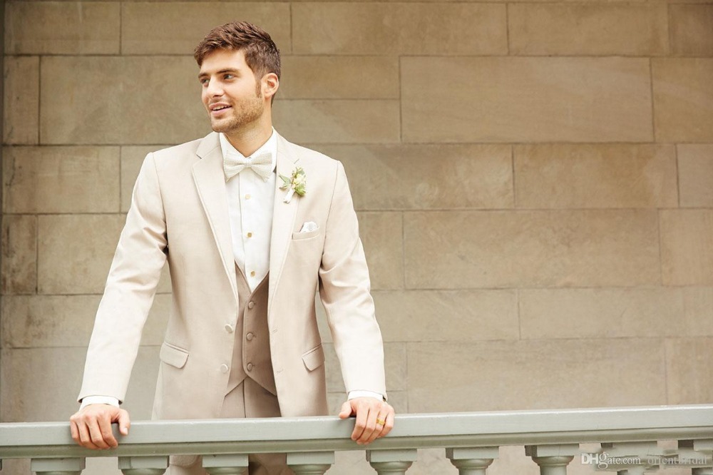 5 Piece Wedding Groom Suits For Men One Button Tuxedos Custom Made Custom Made (Jacket+Pants+Bow+Vest\Girdle+Handkerchief)