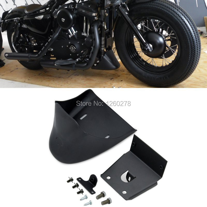 Vivid Black Front Spoiler Chin Fairing For Harley Sportster XL883 XL1200 2004 2015