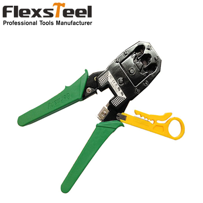 Flexsteel Multi-function Network Crimping Tool Wire Stripping Pliers for Cable Wire RJ45 RJ11 RJ12 with Cable Cutter