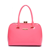 New 2015 luxury patent leather handbags fashion socialite lady shoulder bags genuine leather high quality diagonal