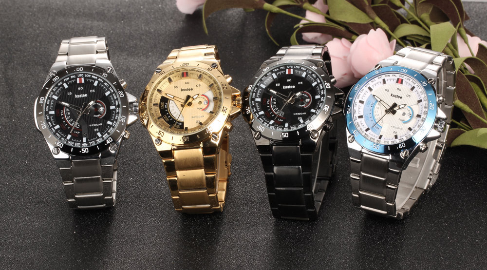 Luxury Ksstee Brand Analog Quartz Watch Full Stainless Steel Men Causal Wristwatch Waterproof Relogio Masculino JM1000