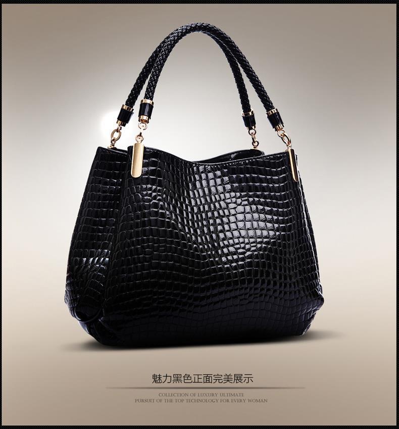 The lowest price New 2015 Fashion Brand Bag Leather Women Handbag Shoulder Bags Crocodile Women ...