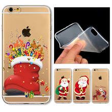 For iphone 4 4s 5 5c 5s 6 6s plus New Arrival Soft TPU Protective Cases Christmas Gift New Year Painted Snowman Back Cover Case
