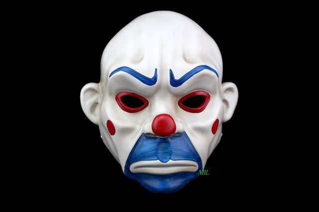 Famous Movie Batman Theme Resin Mask Horror Robber Heath Ledger Same Masks Halloween House Party Cosplay Outdoor Games Props