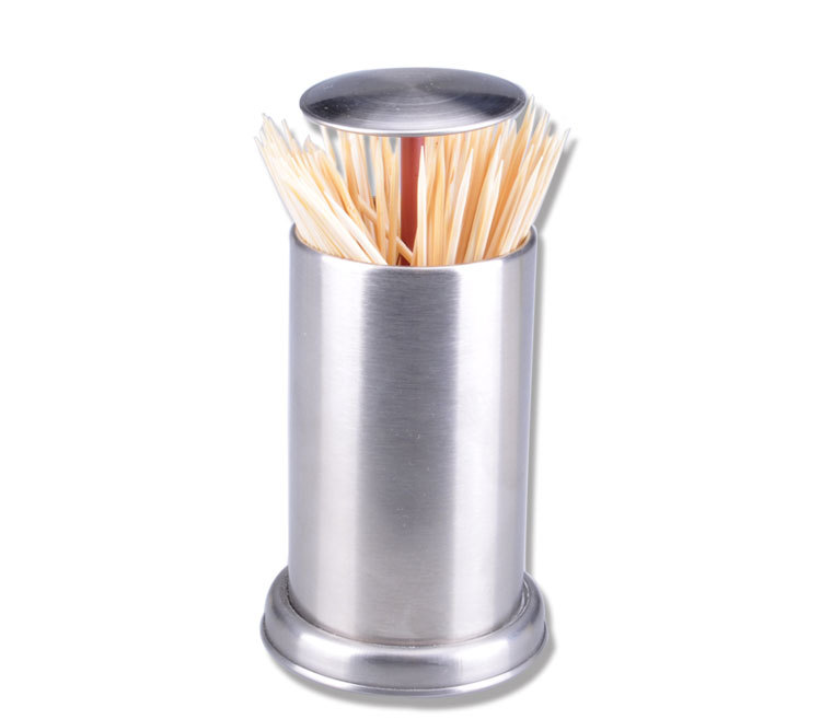 high Quality stainless steel toothpick box automatic toothpick tube