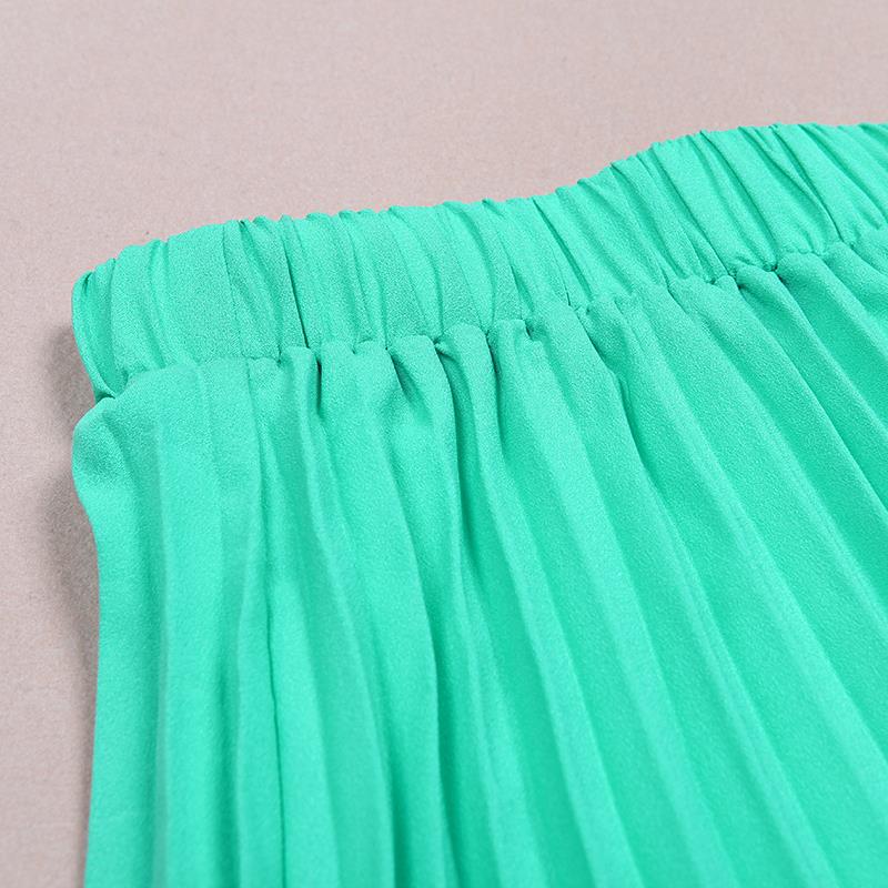  Free Shipping New 2015 Spring Summer Fashion Long Chiffon Skirts Female Candy Color Pleated Maxi