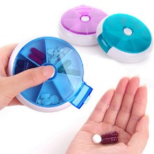 2016 New Weekly Rotating Pillbox Travel Pill Case Pill Organizer Medicine Box Drugs Pill Container