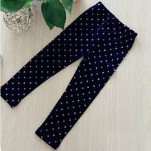 Kid Gilrs Pants Polka Dot Soft Leggings 2 8Y School Stretch Pants Trousers