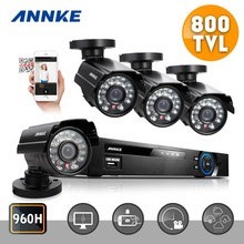 Annke 8CH 960H CCTV DVR kit 1080P HD CCTV security camera system 4pcs 800 tvl IR outdoor survelliance video camera kit