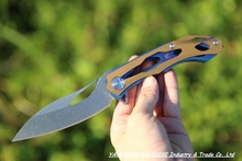 ALEXEY KONYGIN Decepticon 2 Custom Knife Factory Folding Knife D2 Blade Titanium Handle Tactical Hunting Knife