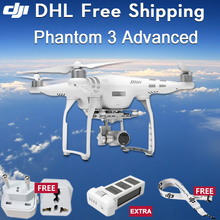 1 extra battery DJI Phantom 3 Advanced FPV RC Drones Quadcopter Helicopter Multicopter 1080P HD Camera Sliver Aerial Photography