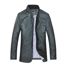 4XL-8XL Plus Size Autumn Winter Men Jacket Brand 2015 Inner Plaid Printing Single Breasted Medium Long Jacket Chaqueta Hombre