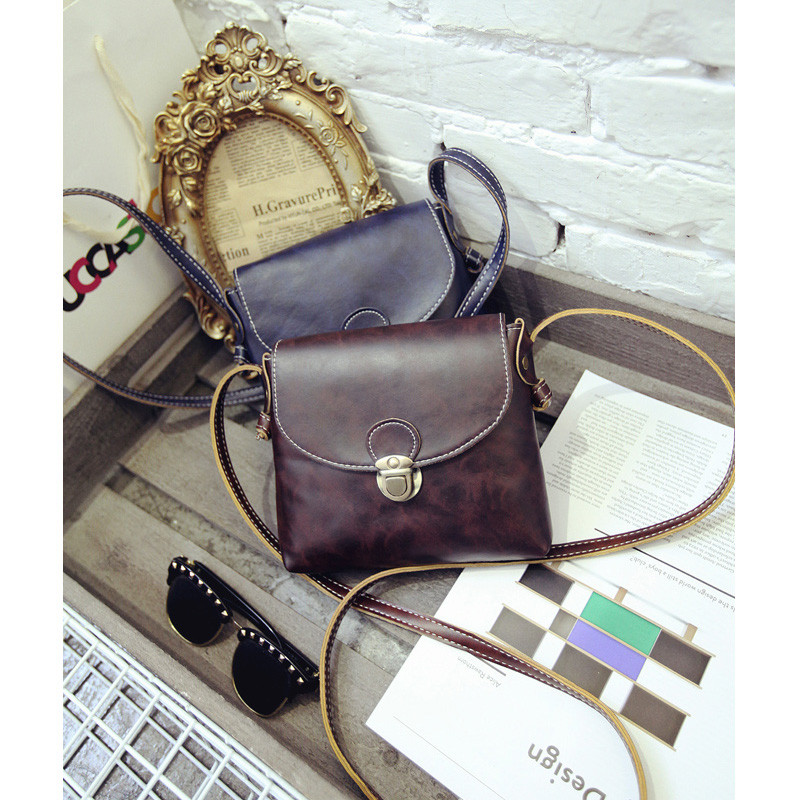 Wholesale Long Strap Leather Women Bags Small Vintage Leather Handbags Cheap Crossbody Bag For ...