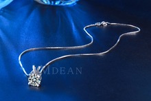 MDEAN Vintage wedding chain white gold plated CZ diamond AAA jewelry for women necklace Pendant New