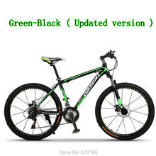 Hot Sale Updated Version-Black Green MTB / 26inch Man And Woman Mountain bicycle complete 21-Speed bikes