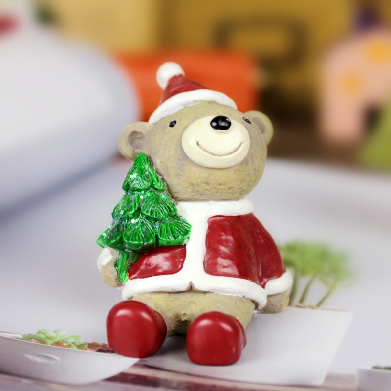 ResinChristmasTreeFiguresPolyresinSantaClausFigurinesMiniXmas