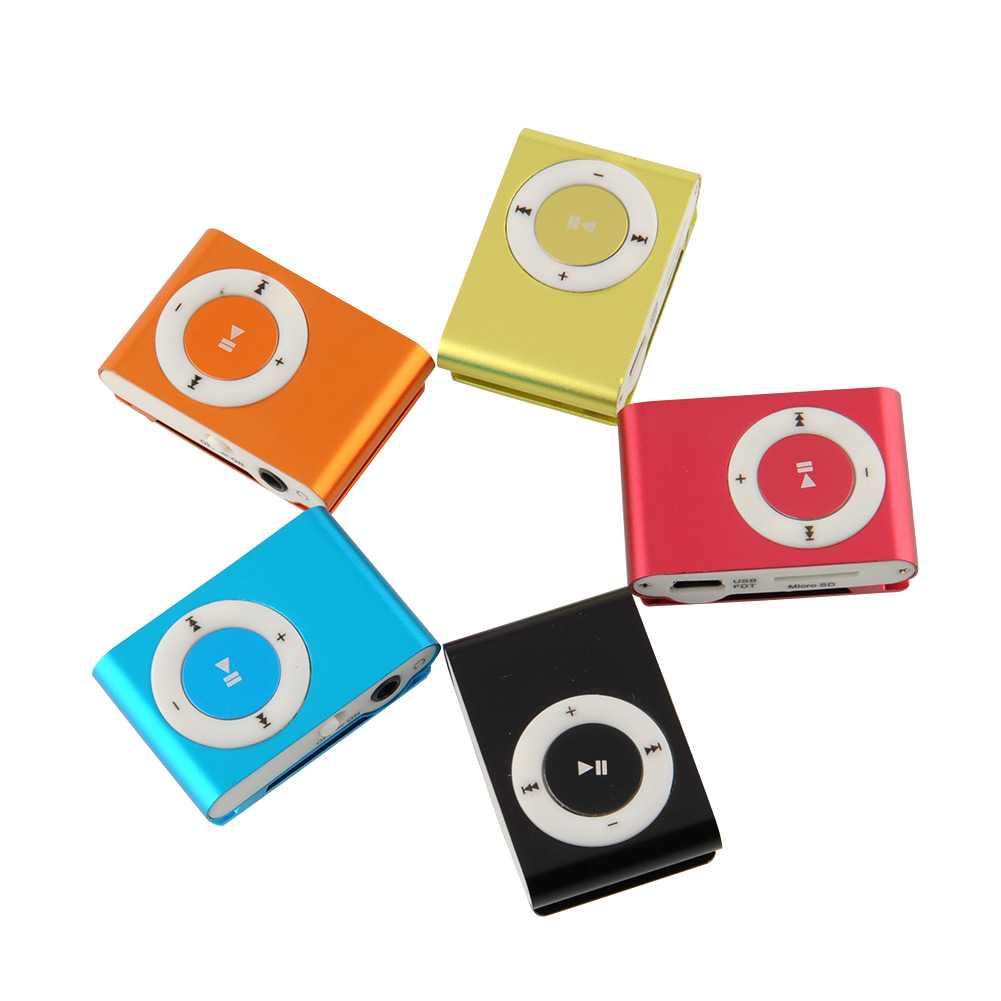 5 Color Choose Mini Fashion Clip Metal MP3 Music Player Without Micro SD TF Card Free