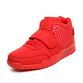 Men Training Air Basketball Shoes Men Outdoor Mid High Top Red Basket Homme Sneakers Lace Up