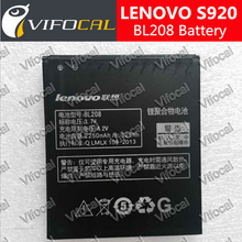 Lenovo S920 Battery 2250mAh BL208 100 Original New Cell Phone Replacement backup Bateria Free Shipping Tracking