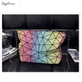 2016 Summer Korean Rainbow chain Shoulder bags branded plaid hand bags for ladies small square crossbody